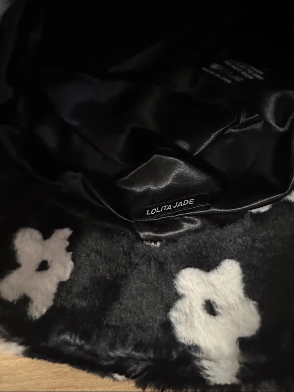 NEW Lolita Jade Faux Fur Floral Bucket Hat
